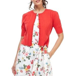 Gal Meets Glam Red Dana Cardigan Sweater Size XL